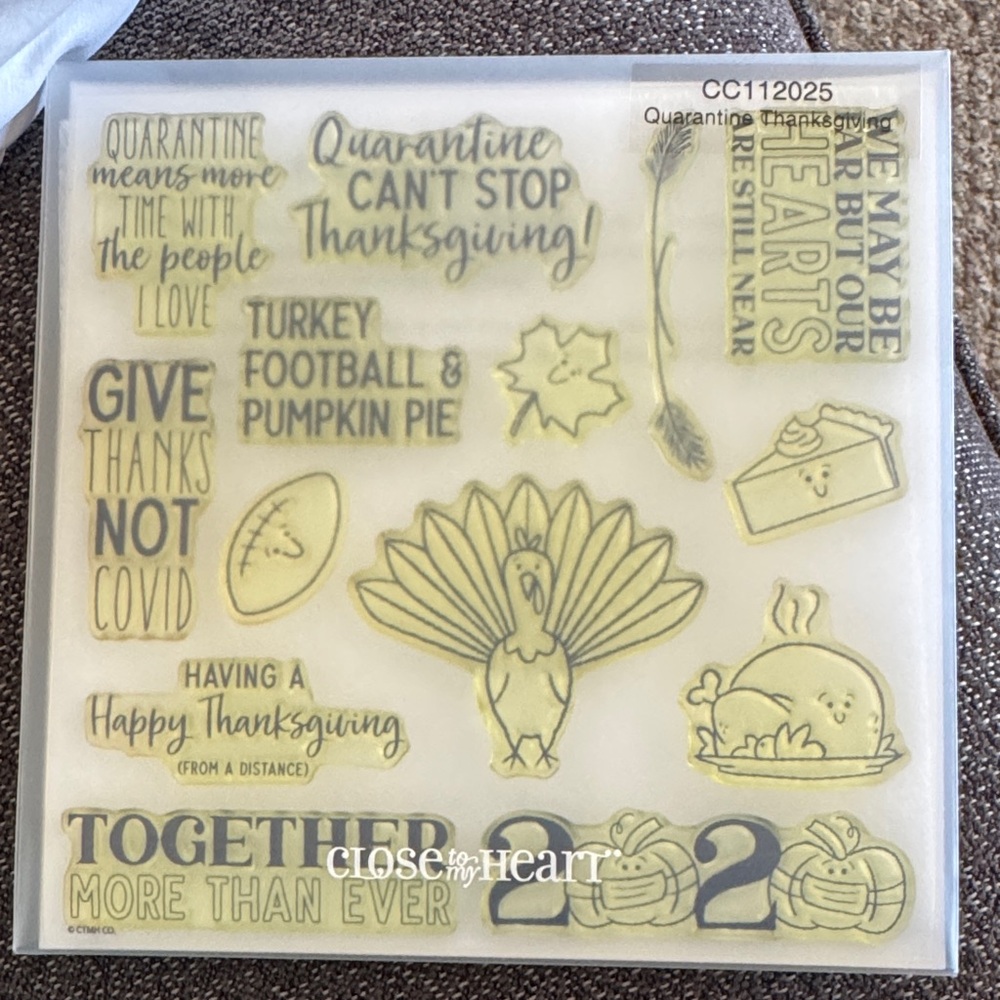 Close to My Heart Thanksgiving Clear Stamp Set — Neutral/Cream Tones